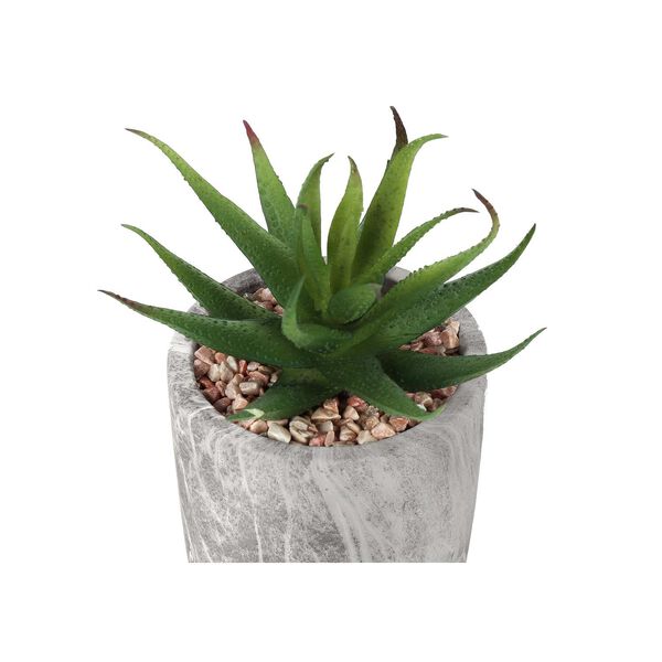 Gray Green Six-Inch Succulent Indoor Table Potted Artificial Plant, Set of Two, image 3